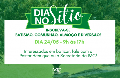 DIA NO SÍTIO!